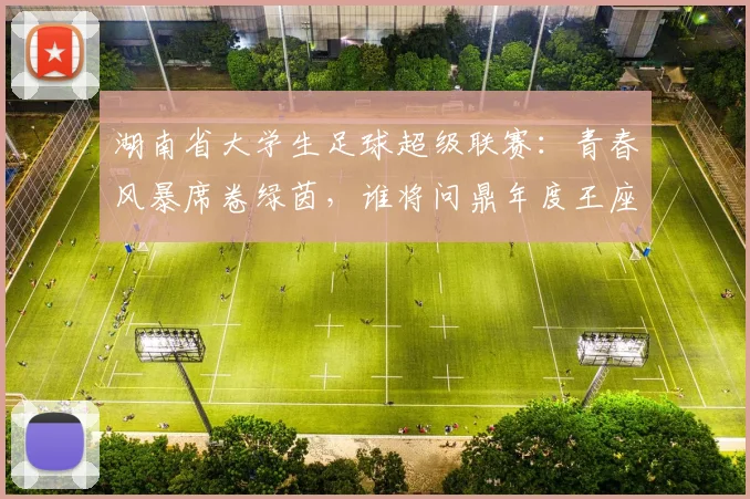 湖南省大学生足球超级联赛:青春风暴席卷绿茵,谁将问鼎年度王座?